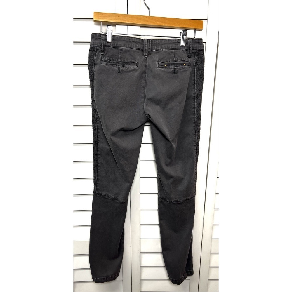 Anthropologie Pilcro Hyphen Fit Embroidered Chino Pants Women's Size 26 Gray - Picture 13 of 15